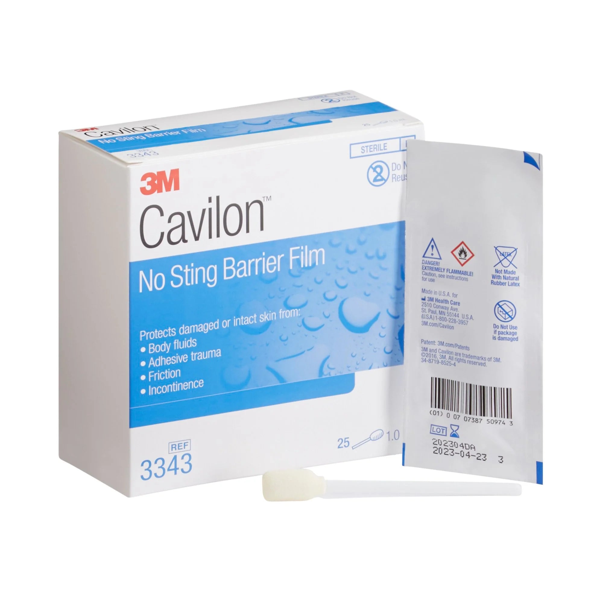 3M™ Cavilon™ No-Sting Barrier Film 3343E (25 x 1ml)