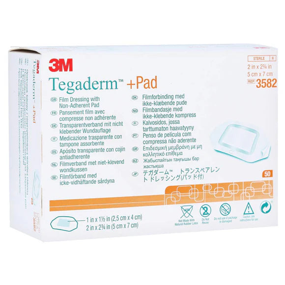 3M Tegaderm Plus Pad Transparant Verband, Steriel, 5 cm x 7 cm, 50 stuks