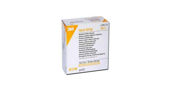 3M R1548 Steri-Strip Huidhechtstrips 25 mm x 125 mm (25 zakjes x 4 strips)