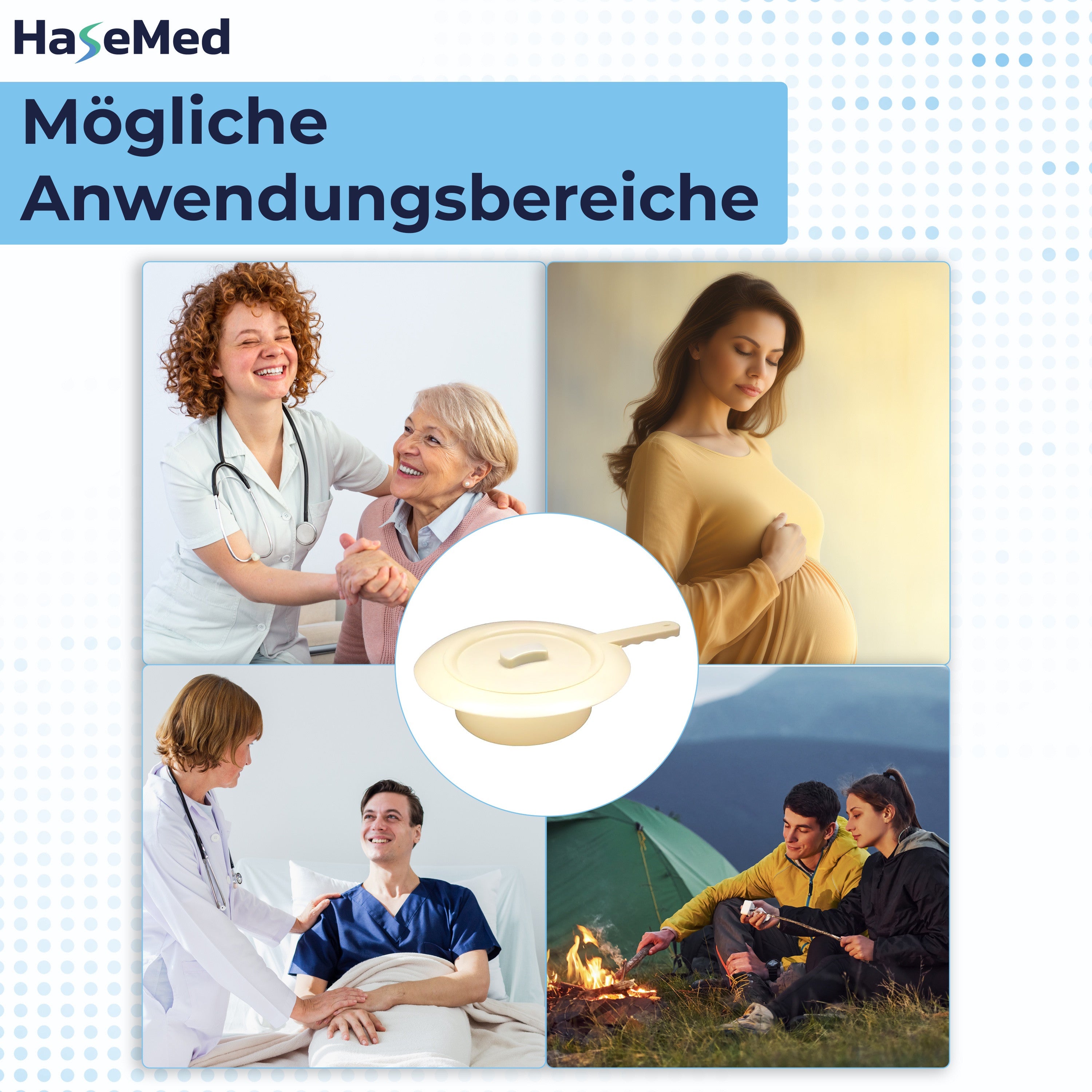 HaseMed ondersteek met deksel, kunststof 31 cm