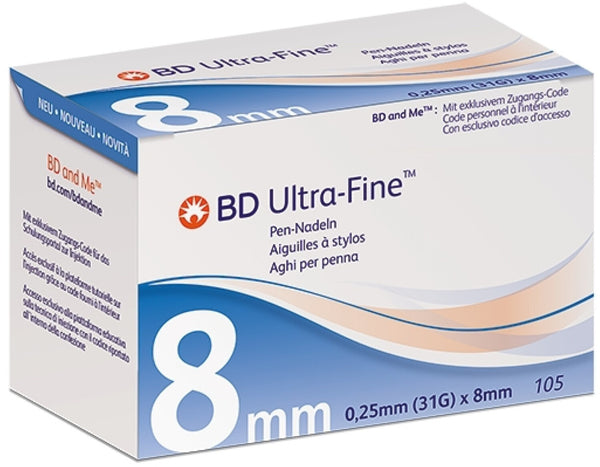 BD Ultra-Fine Pennaalden, 0,25x8mm 31G (320524)
