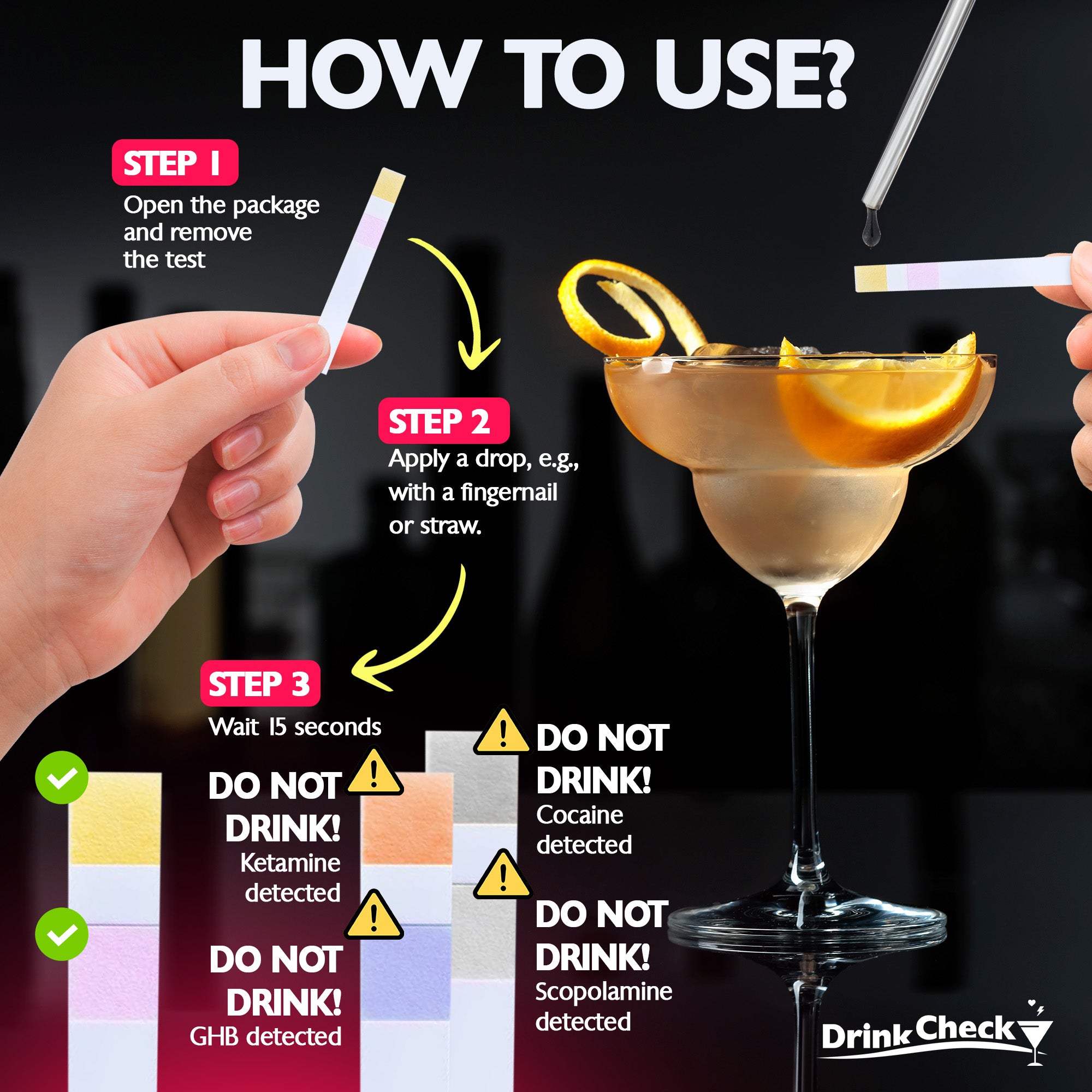 DrinkCheck Drink Spike Test voor GHB en Ketamine