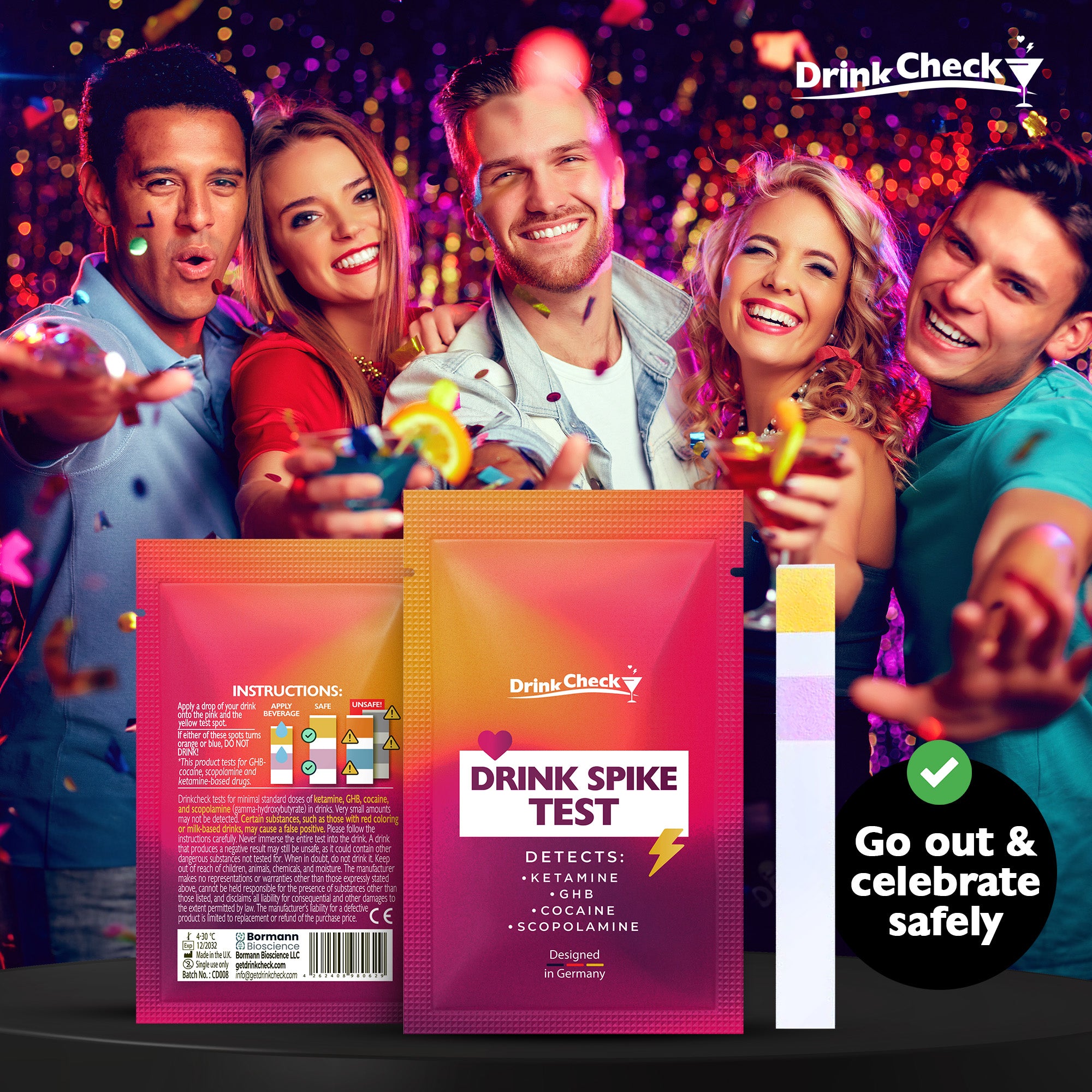 DrinkCheck Drink Spike Test voor GHB en Ketamine