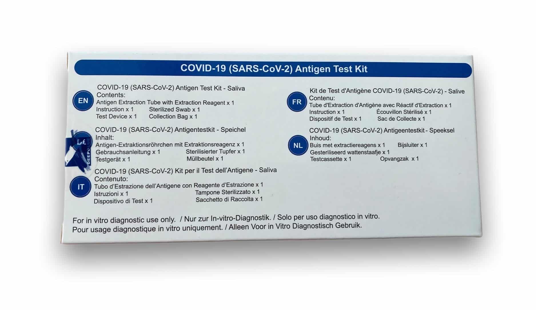Anhui Deepblue COVID-19 Antigen Test Kit (Colloidal Gold) - Saliva Self-Test (Lolli)