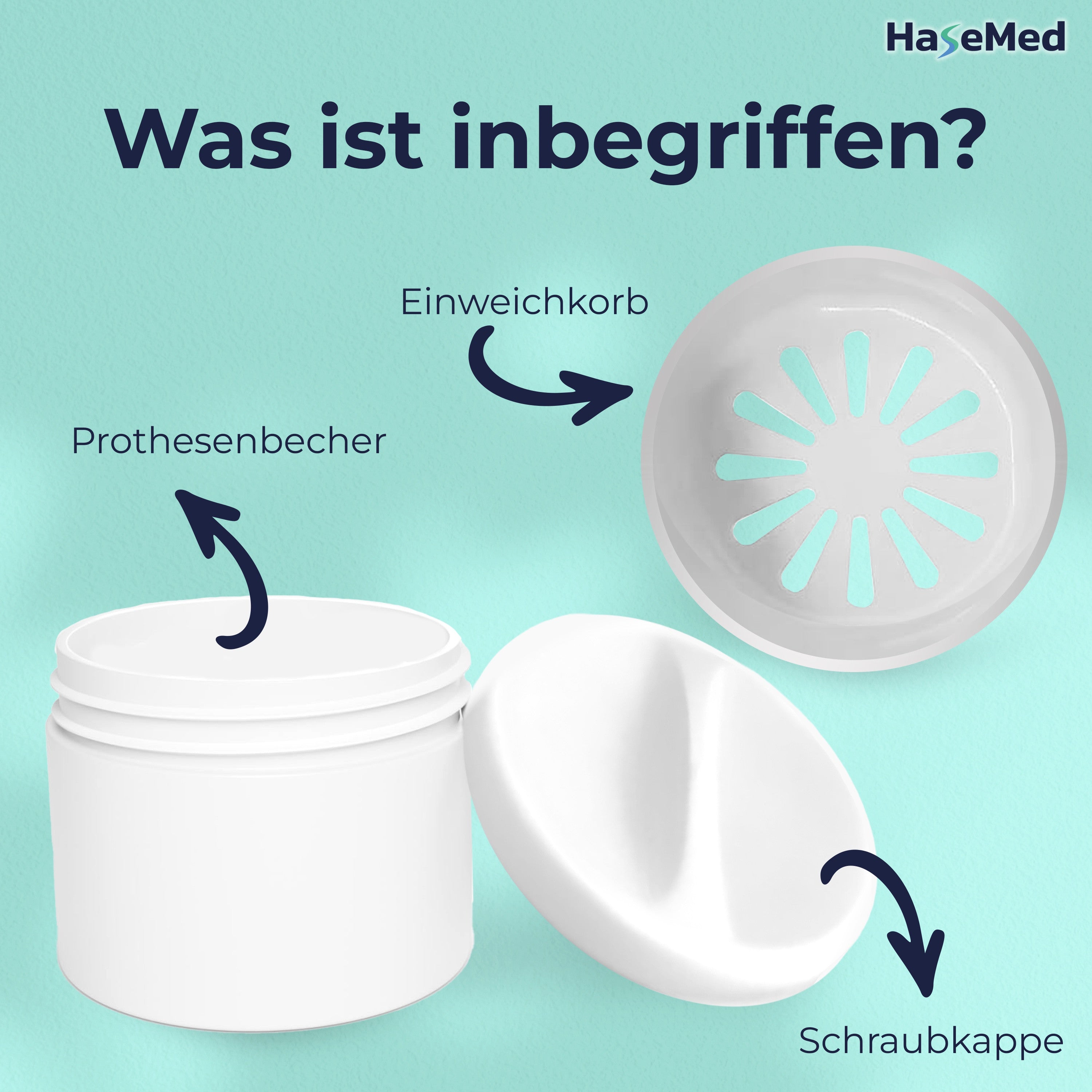 HaseMed Kunstgebitbakje - Doosje voor tandprothesen