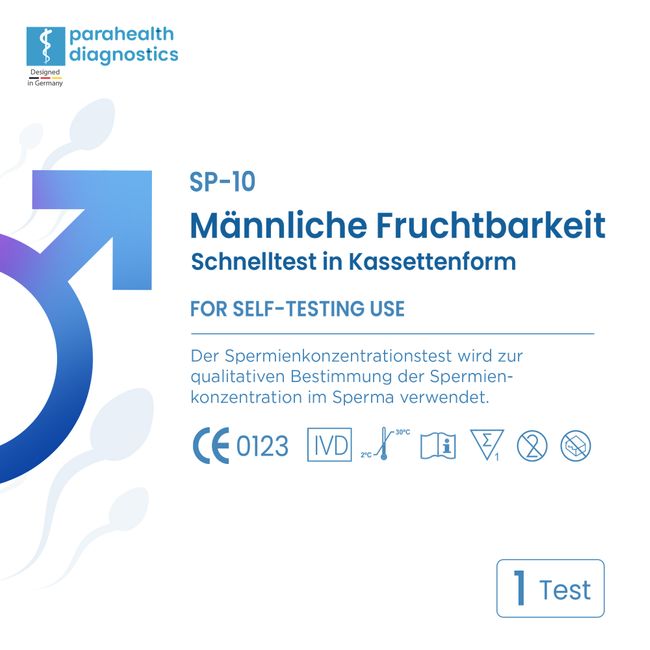 parahealth diagnostics Rapid Test for Male Fertility, Sperm Test Cassette