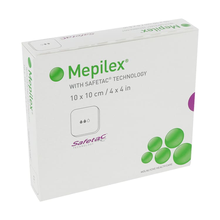 Mepilex Conformable Foam Dressing 10 x 10 cm, 1 Pack = 5 Pieces