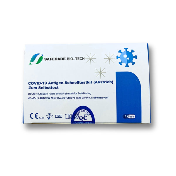 Safecare COVID-19 Corona Antigeen Sneltest Zelftest Nasaal 1 pak = 5 stuks