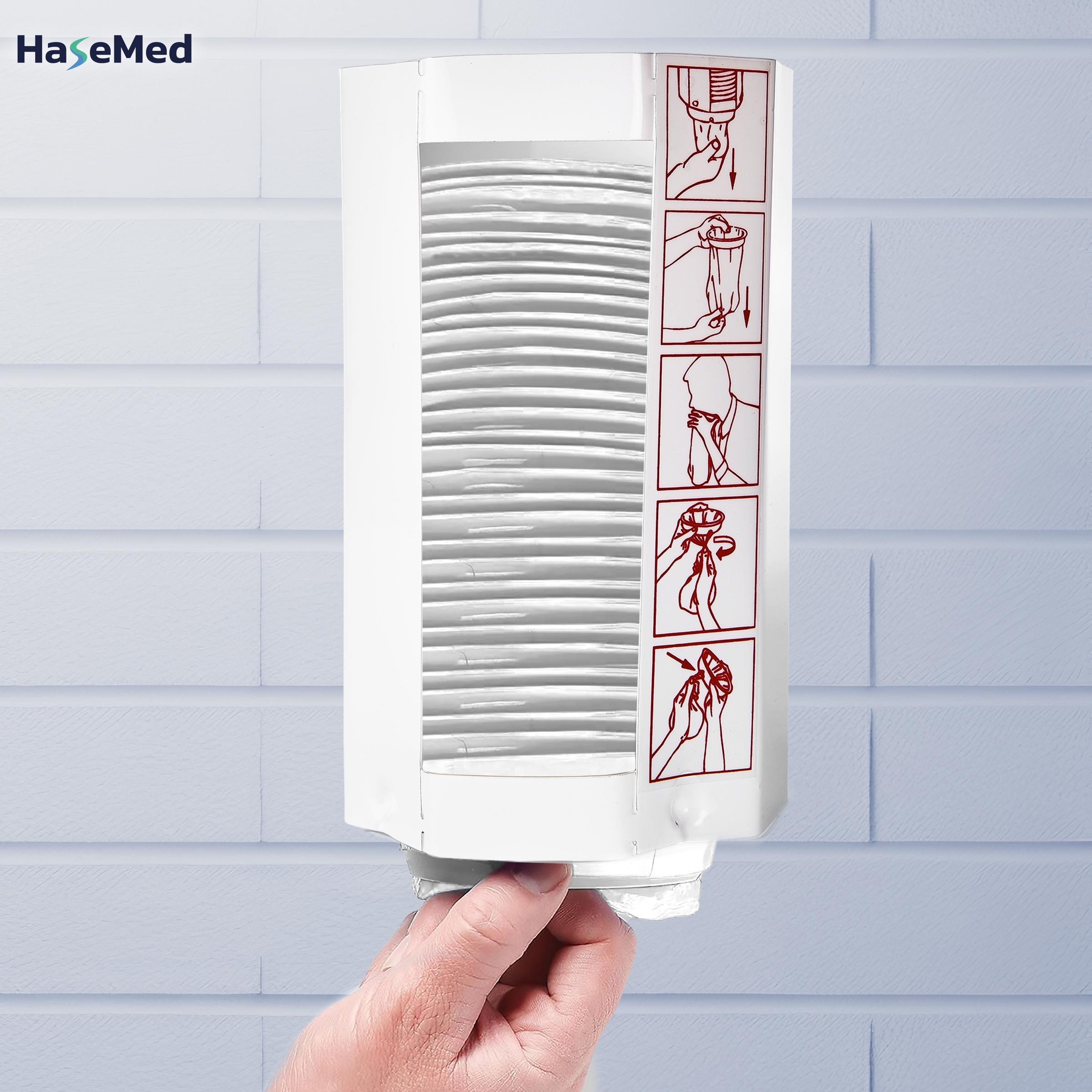 HaseMed metalen dispenser voor spuugzakjes maat M