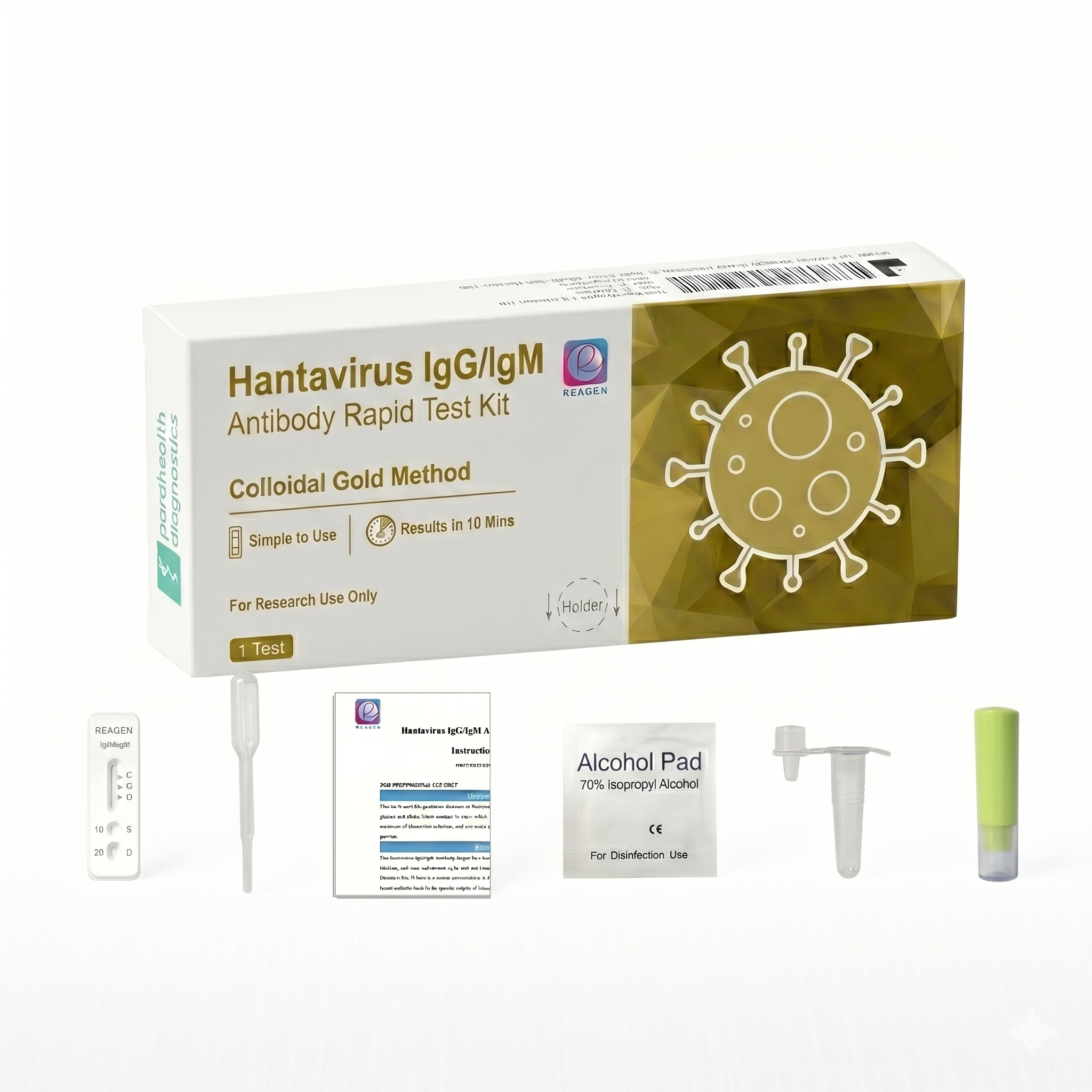 Hantavirus Test — IgG/IgM antistoffen sneltest-kit