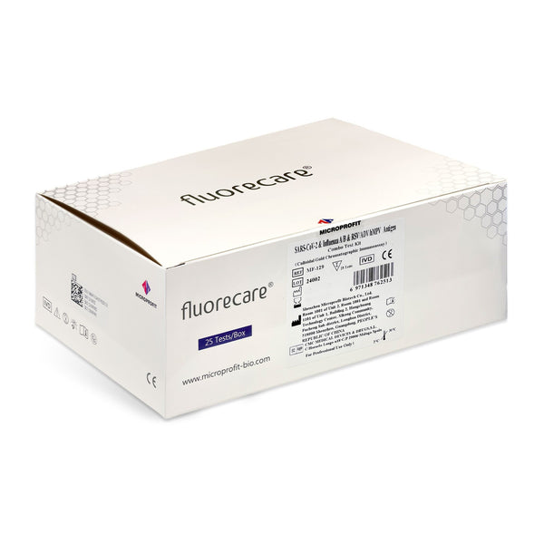 Fluorecare 4in1 Combo Test Corona, Influenza A/B & RSV, 25 stuks