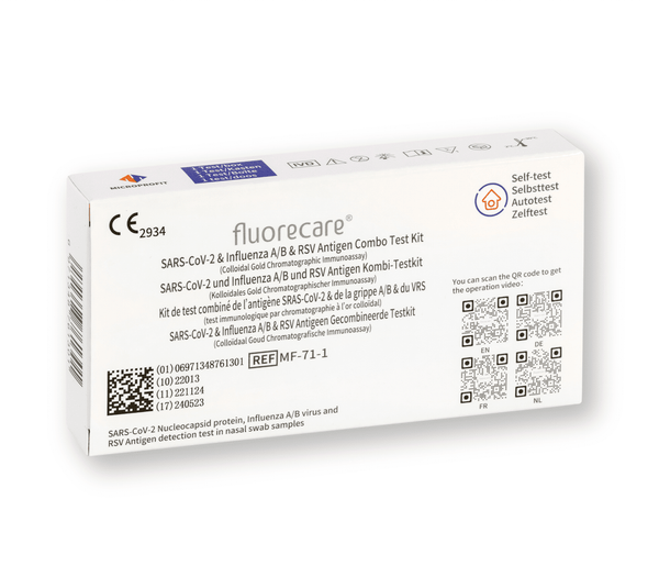 fluorecare 4in1 Combitest – COVID-19, Griep A/B & RSV Sneltest