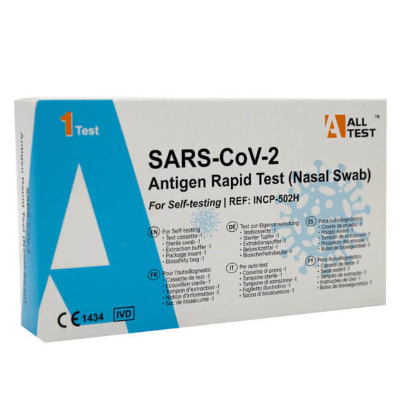 AllTest Corona Antigeen Sneltest (Neusuitstrijkje, voor zelfgebruik)