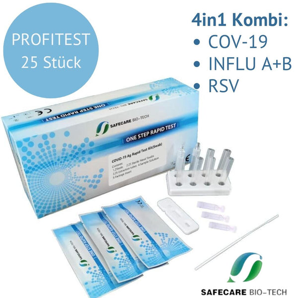Safecare 4in1 Corona/Griep/RSV-antigeen combi-sneltest