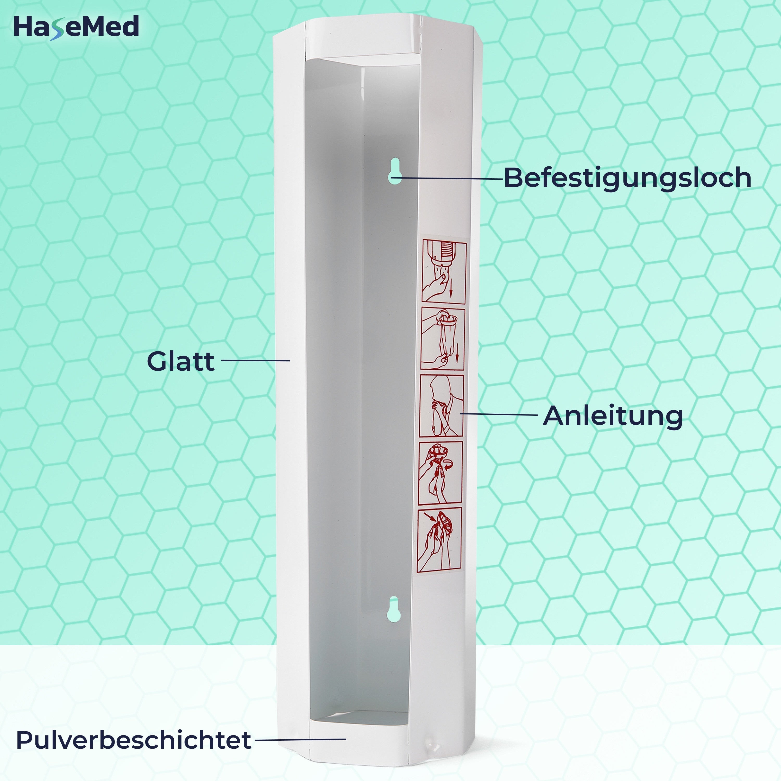 HaseMed Metalen dispenser voor braakzakjes maat: XL
